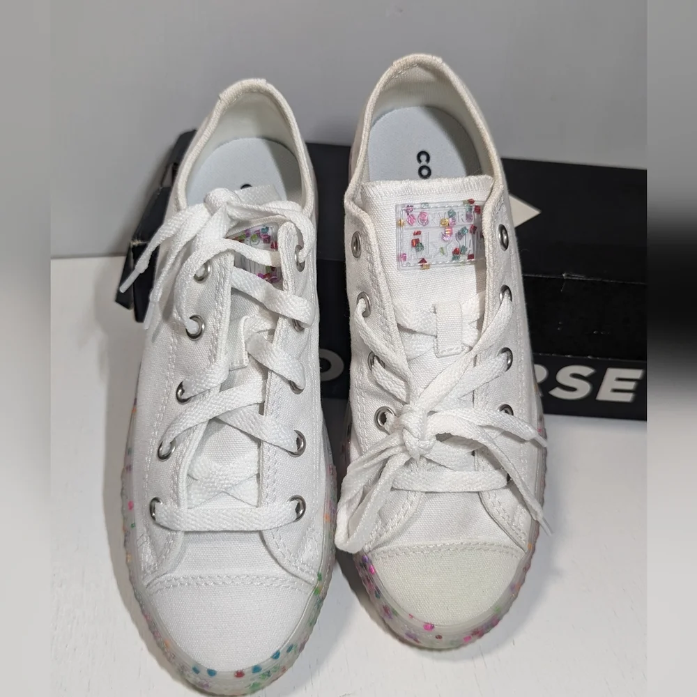 Converse Chuck Taylor All Star Translucent Confetti Girls' Sneakers Size 3 Youth